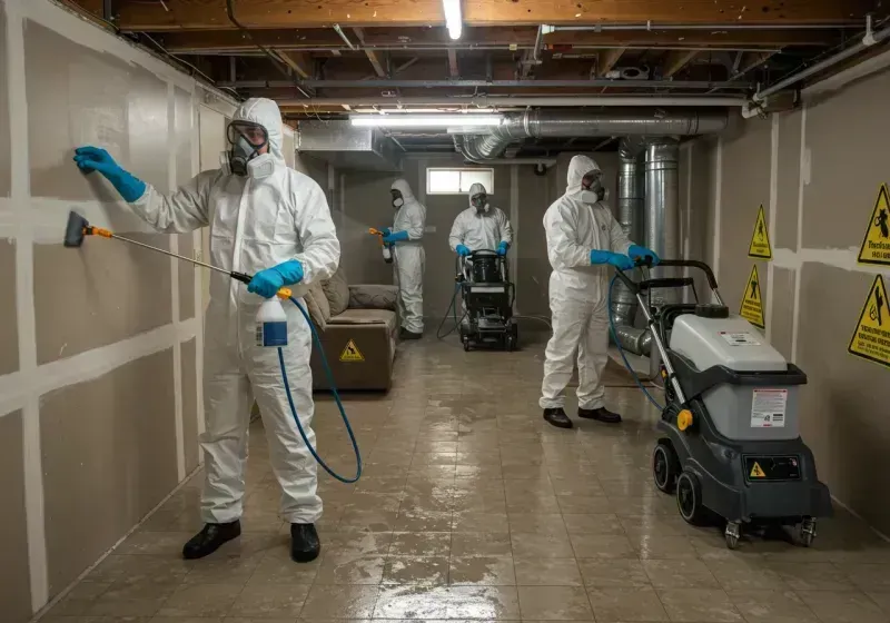 Basement Moisture Removal and Structural Drying process in Norwalk, CA